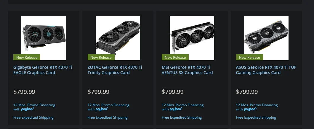 RTX 4070 Ti B&H